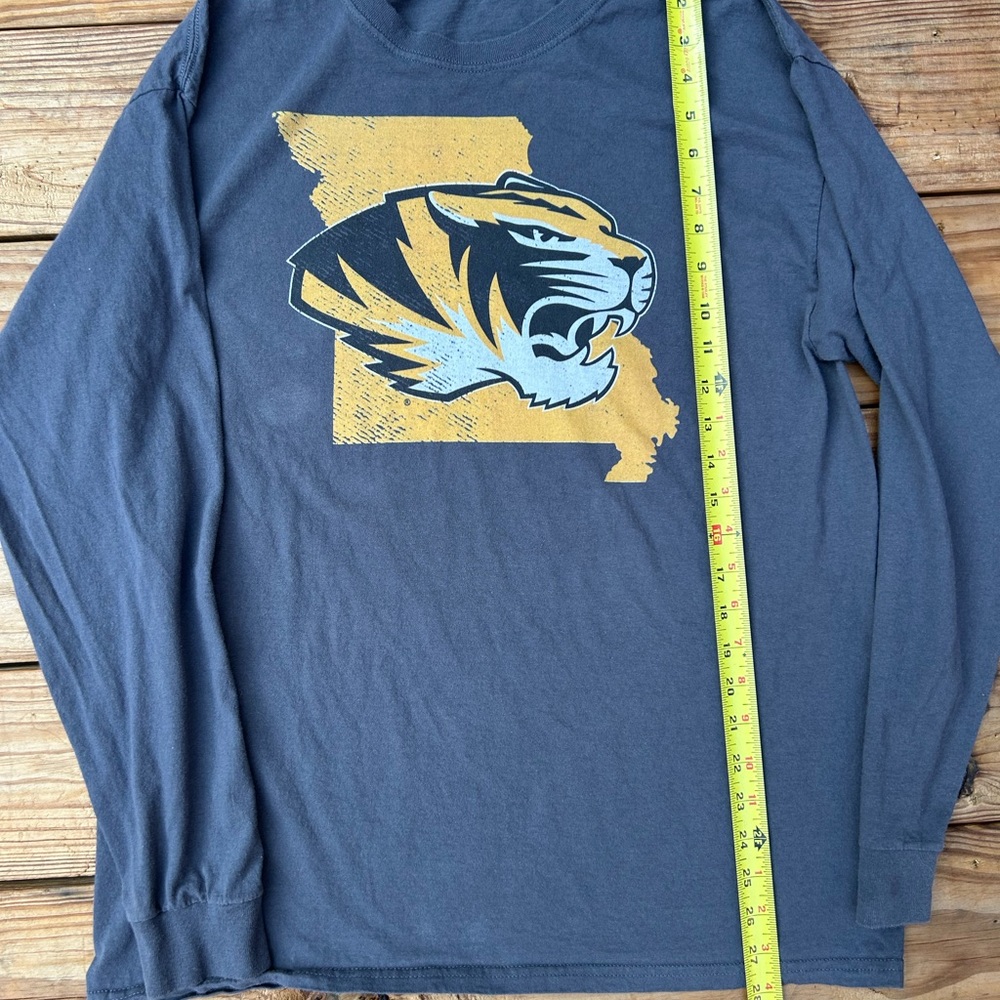 Cotton Long Sleeve Shirt with mizzou Graphic